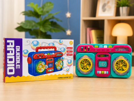 Radio Musical con Máquina de Burbujas, Luces y Sonidos