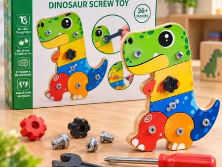 DINOSAURIO DE MADERA PARA ENSAMBLAR